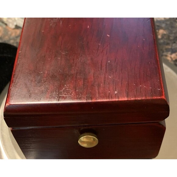 Stuart Austin Quartz Clock Captains Desk Wooden Hinged Box Dept Defense Emblem - Picture 7 of 11